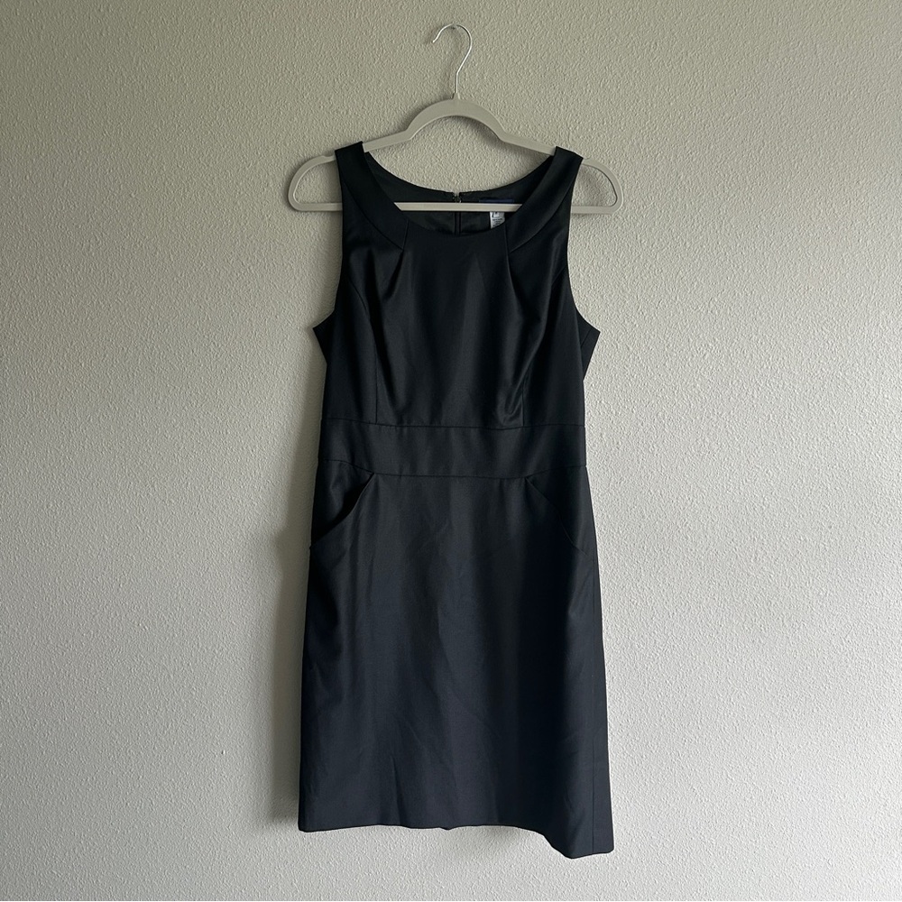 J. Crew Wool Black Cocktail Midi Dress 8